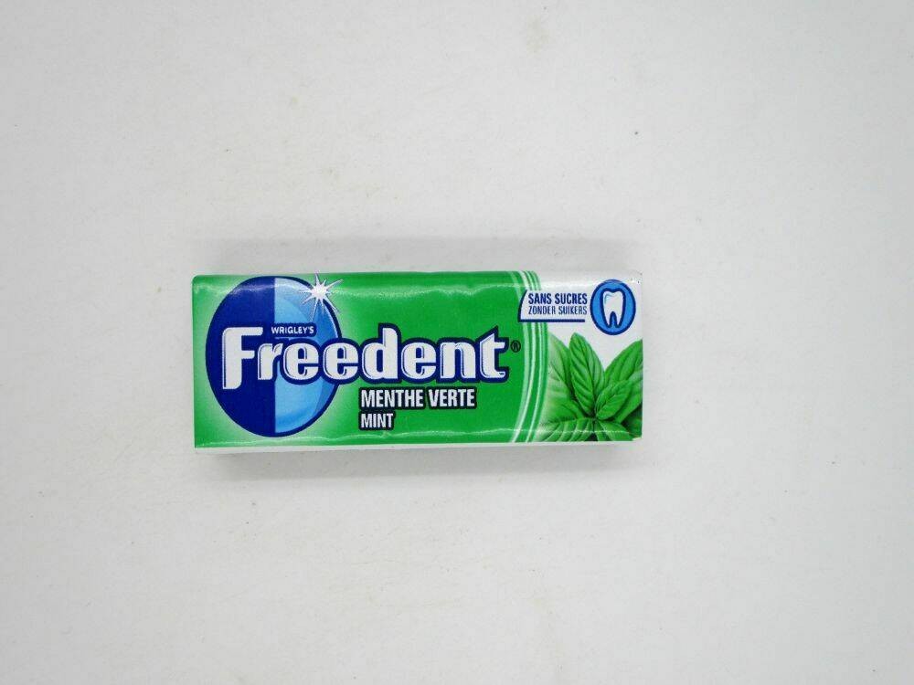 Freedent chewing Gum Menthe Verte Mint sans sucre 14g