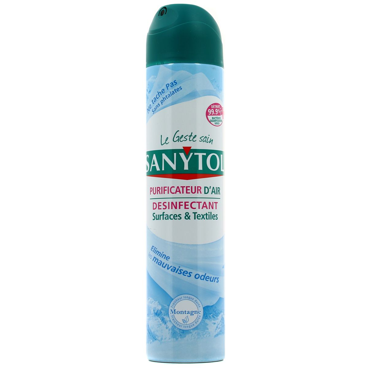Sanytol purificateur d'air désinfectant surfaces & textiles montagne 300 ml