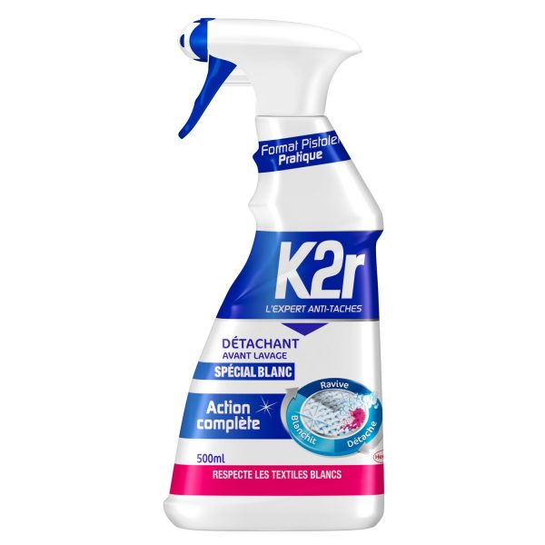 K2r Détachant avant lavage spécial blanc action complète Henkel 500 ml