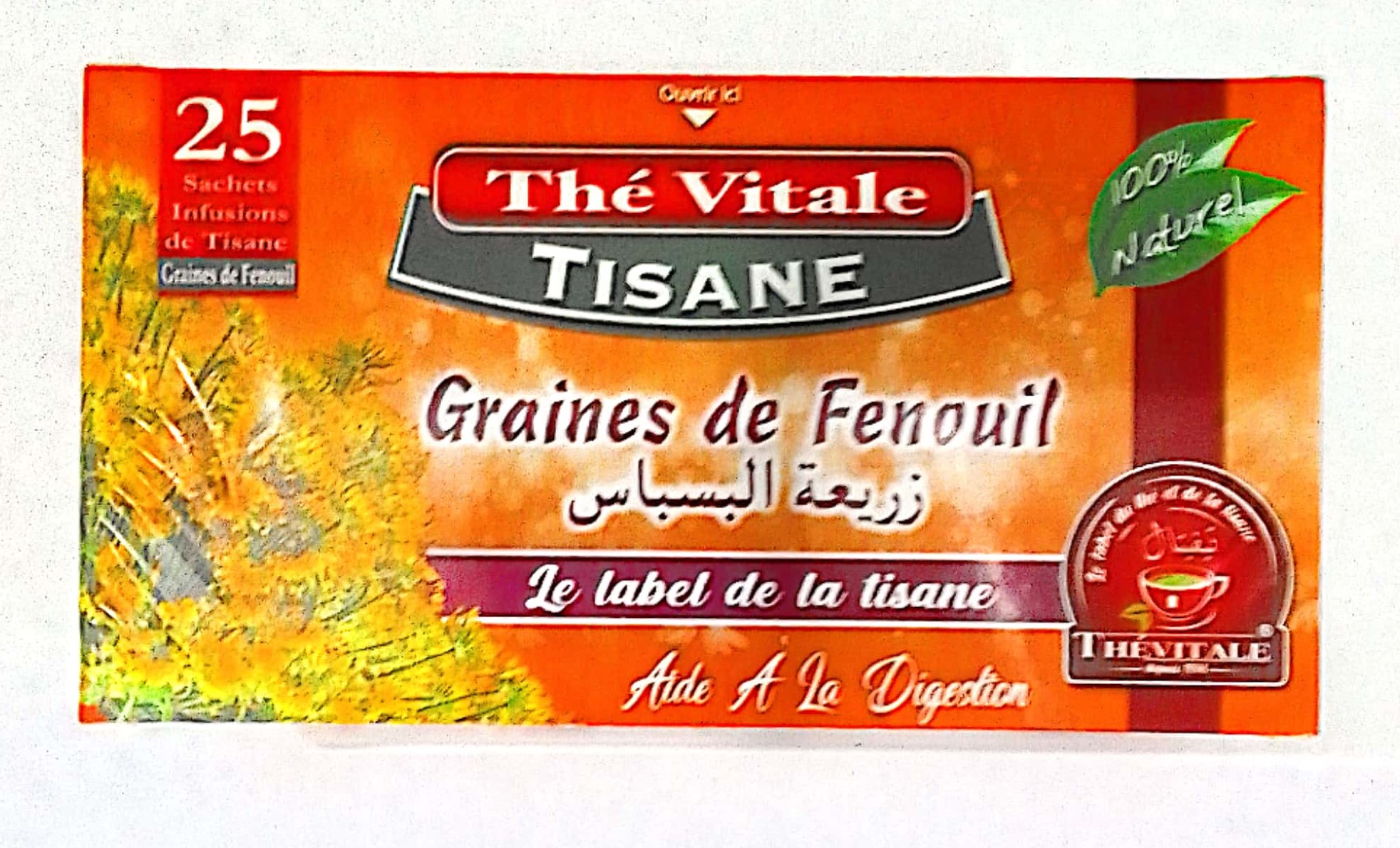 Thé Vital Tisane Graines de Fenouil 25 sachets infusions