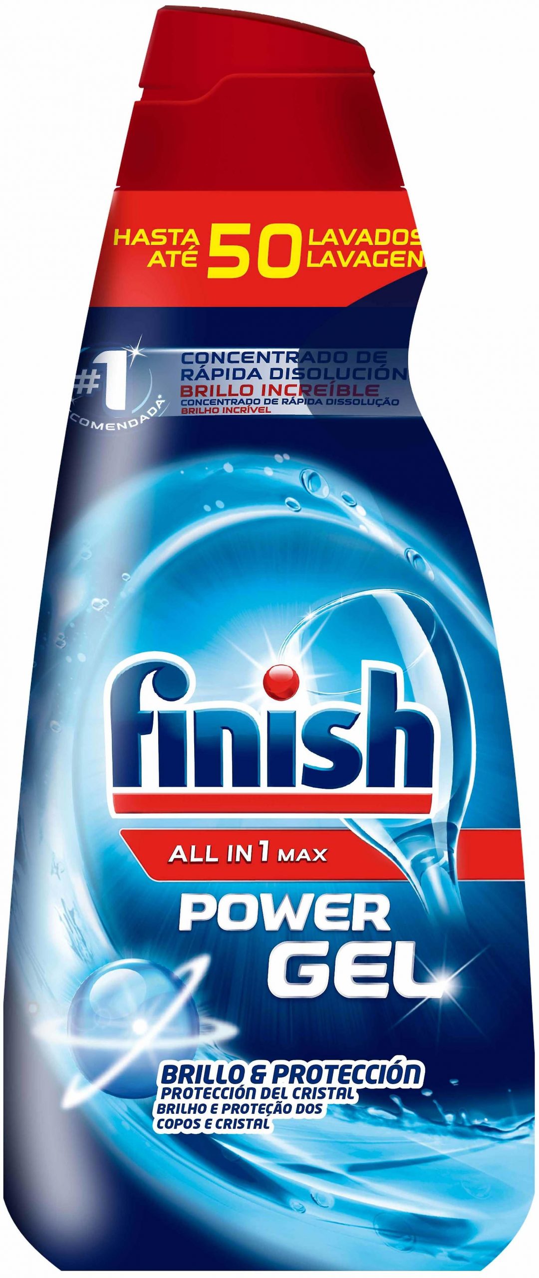 FINISH Gel Lave Vaisselle All in 1 Max Brillance et protection 1000 ml