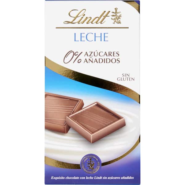 LINDT chocolat barre Leche sans sucre sans Gluten 100 g